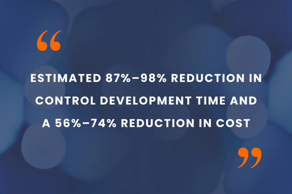 Pull quote on time and cost savings